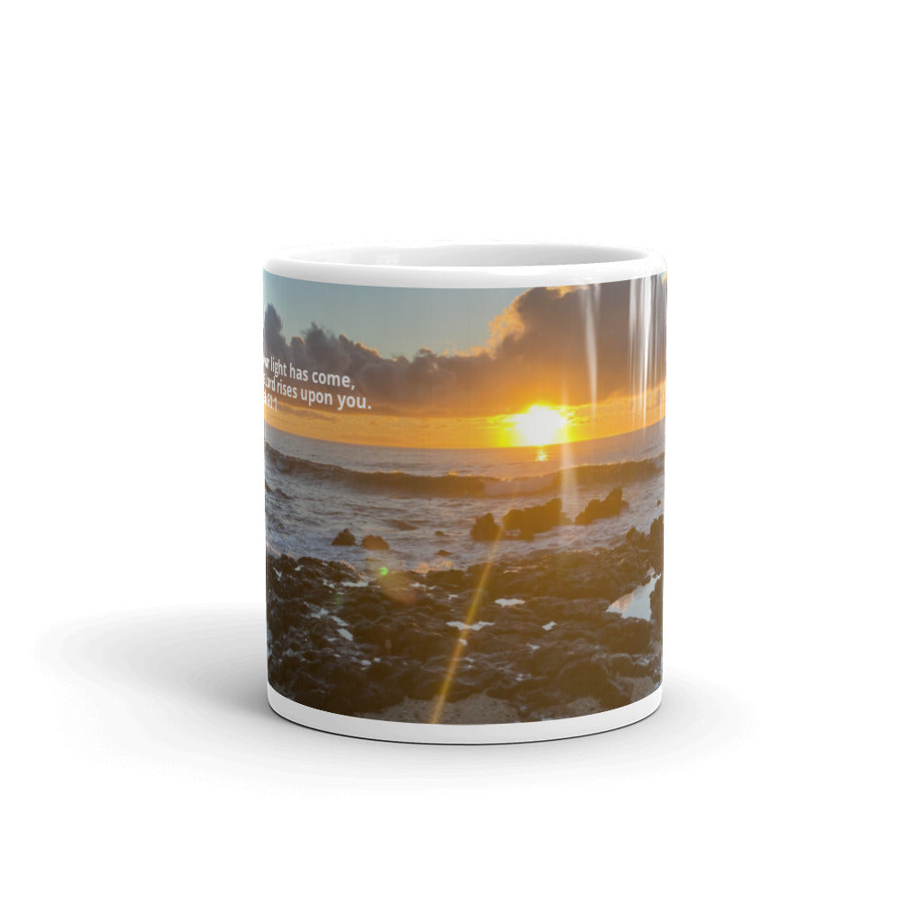 White glossy mug