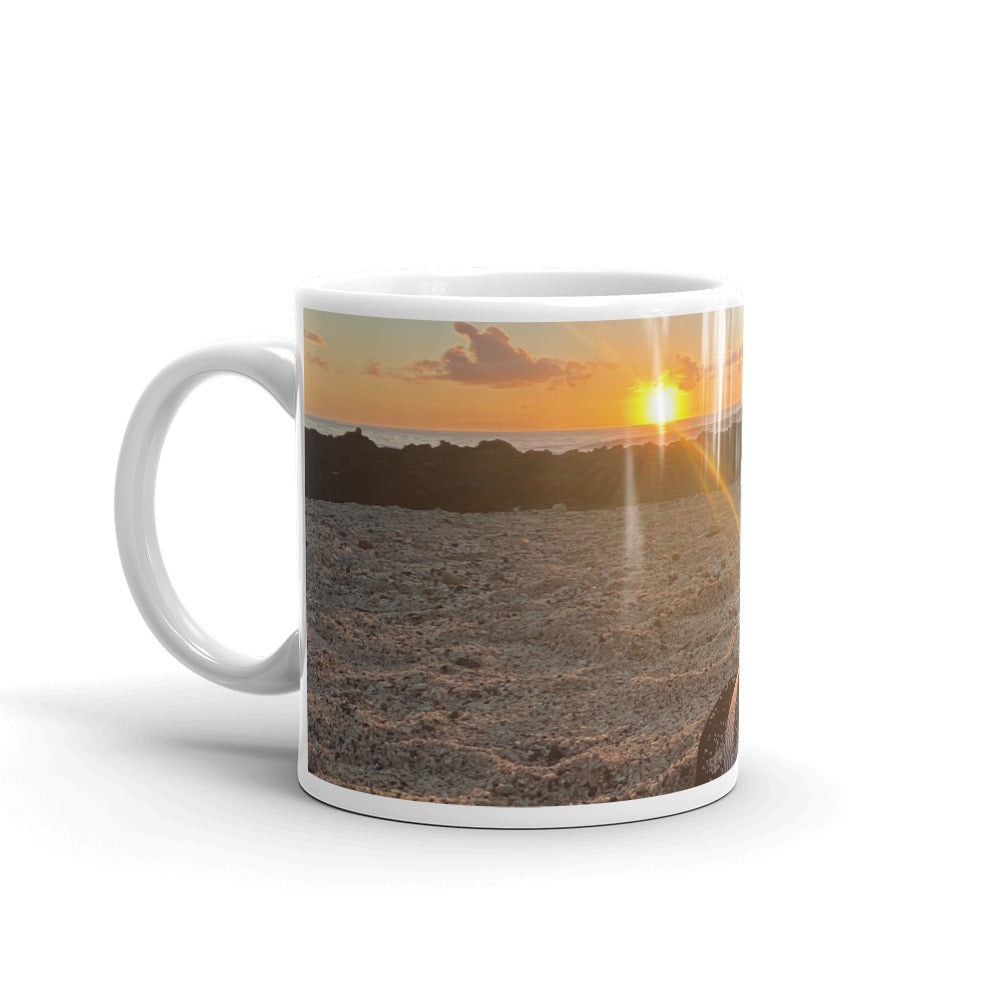 White glossy mug