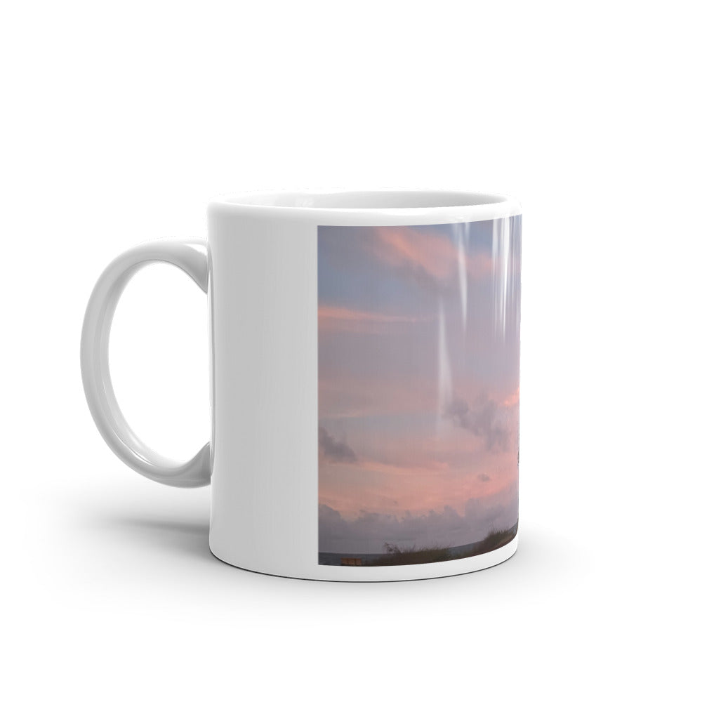 White glossy mug