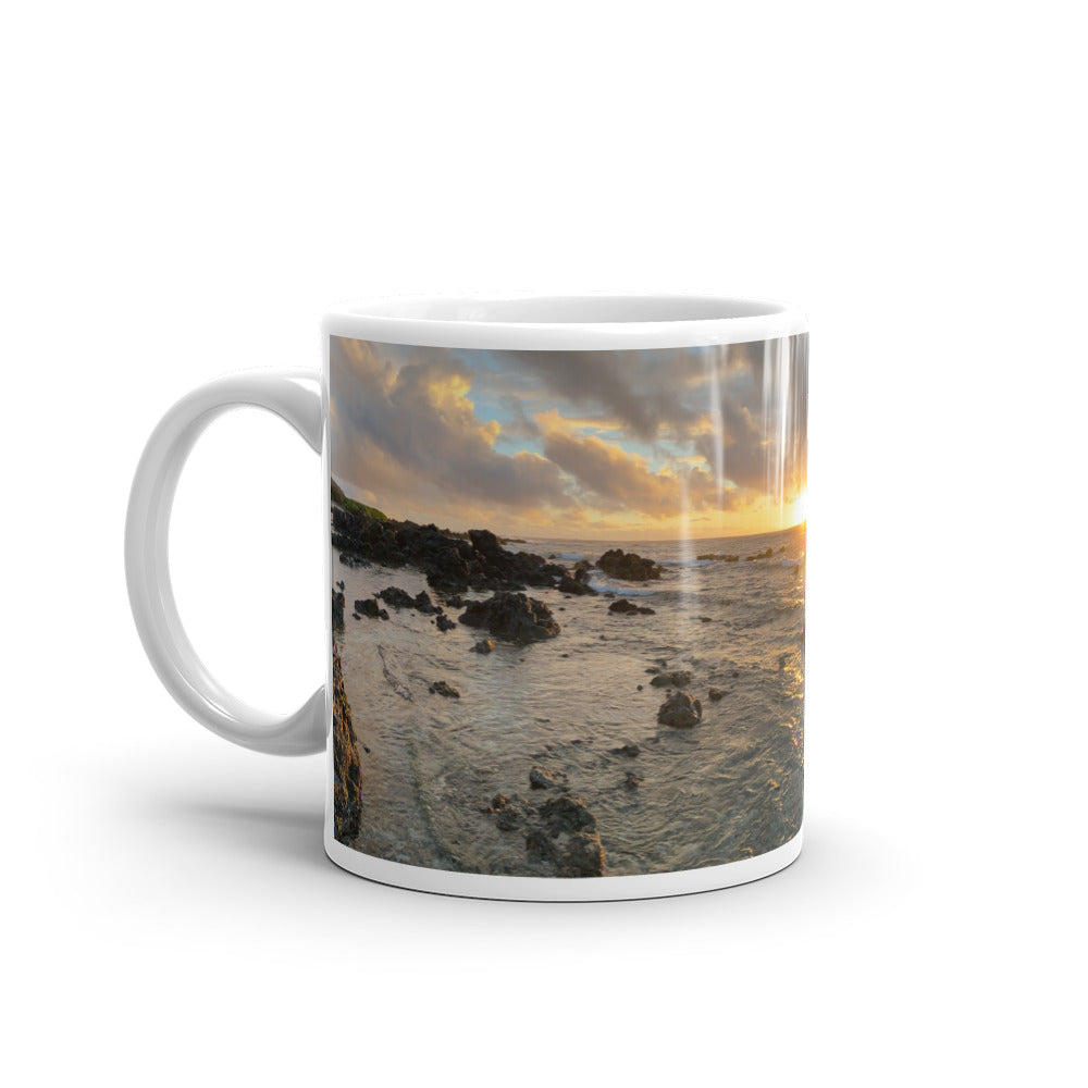 White glossy mug