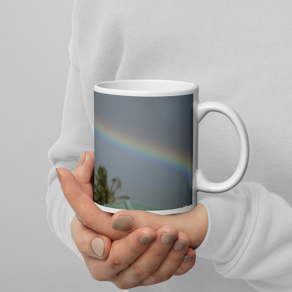 White glossy mug