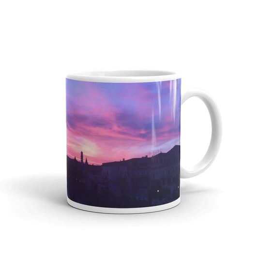 White glossy mug