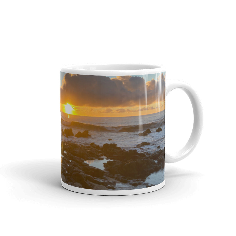 White glossy mug