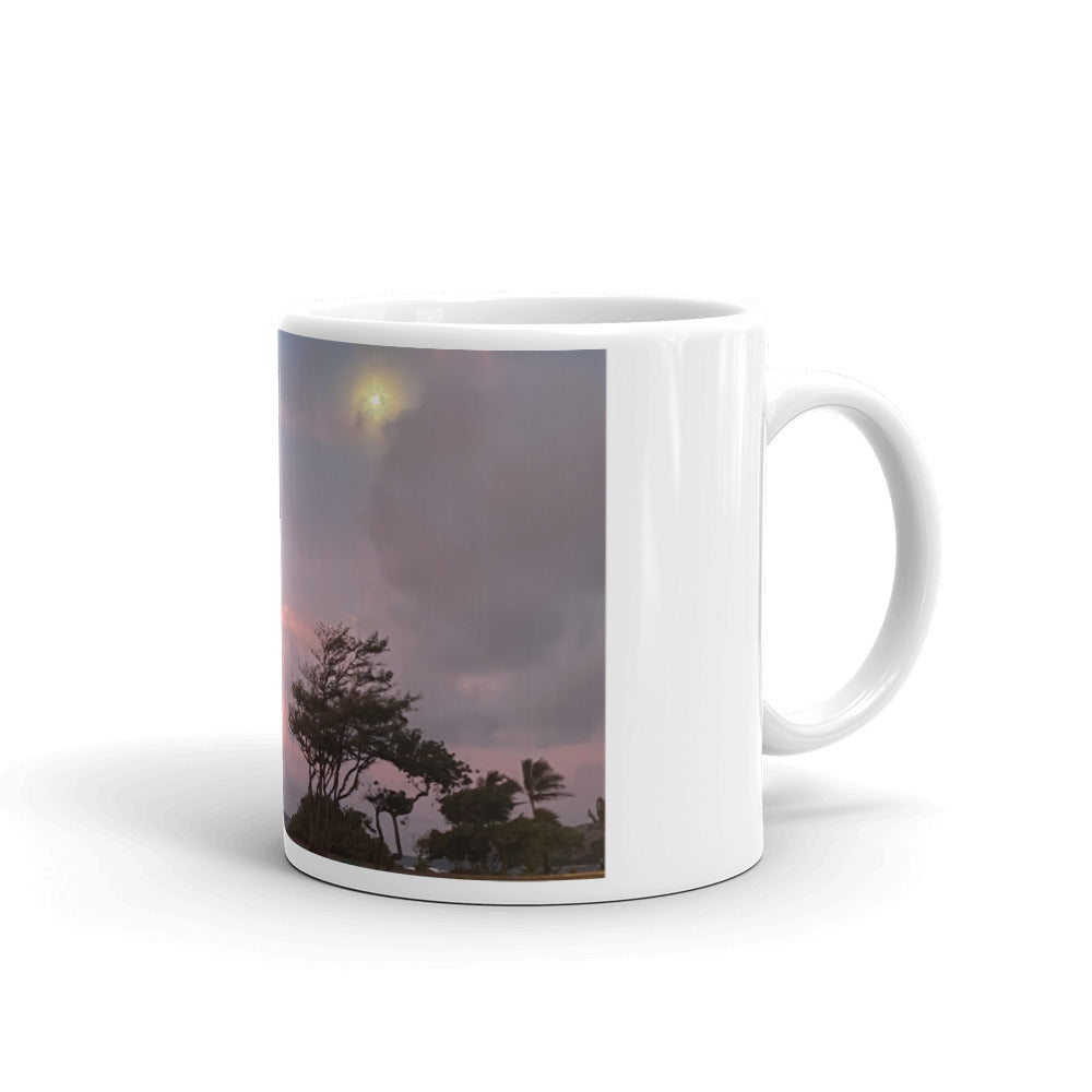 White glossy mug