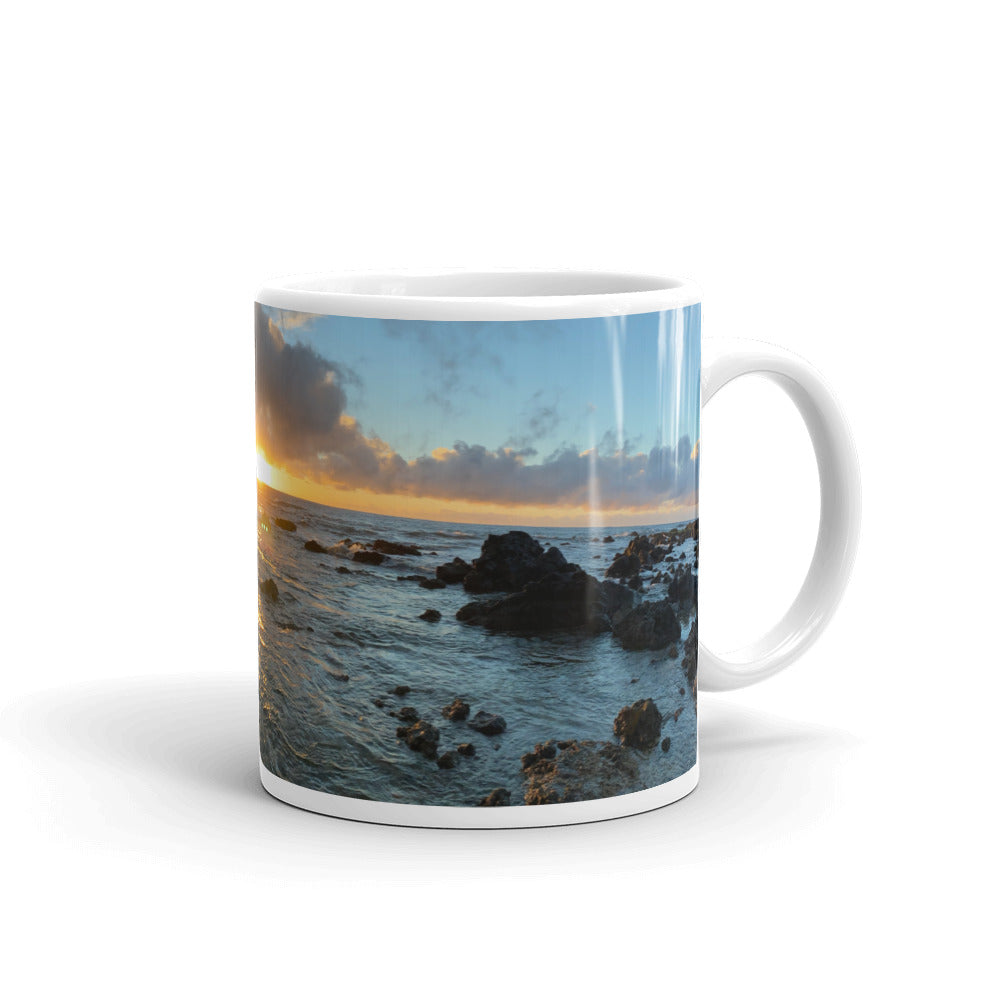 White glossy mug