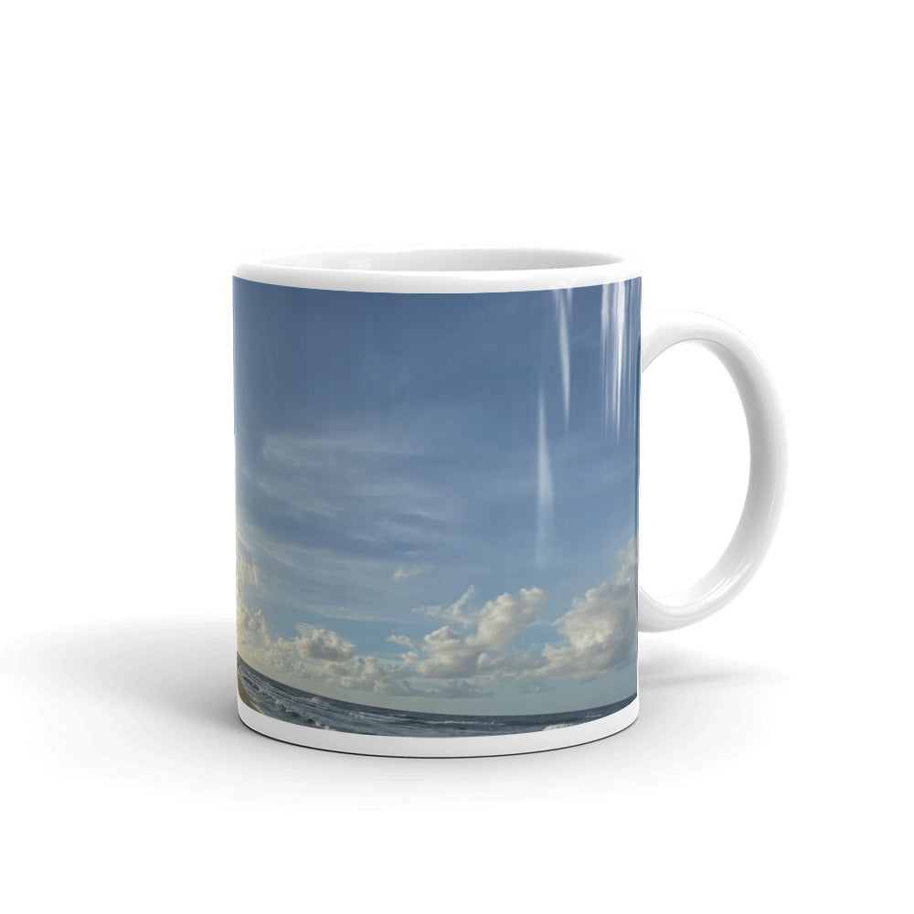 White glossy mug