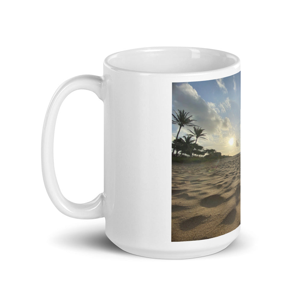 White glossy mug