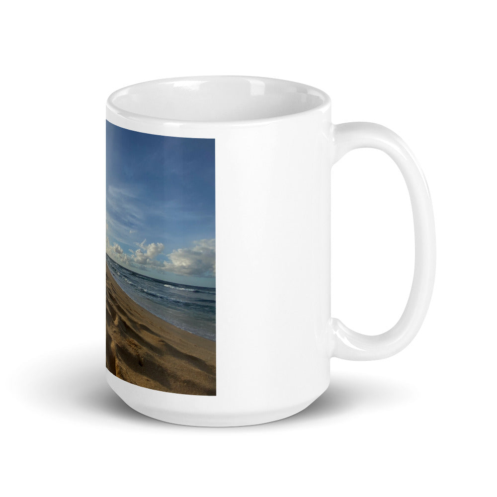 White glossy mug